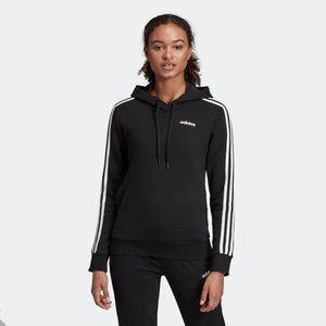 Adidas Women's Essentials 3-Stripes Black Hoodie